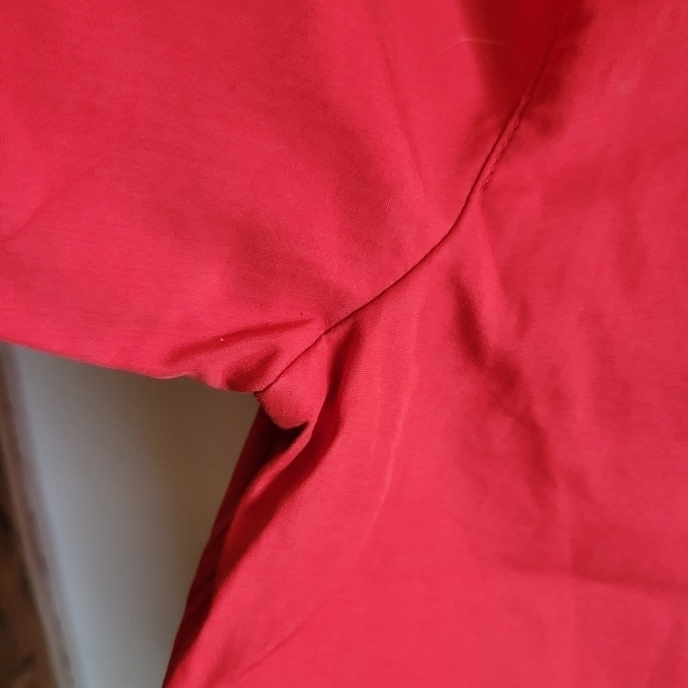 Talbots Jacket Outerwear Red Thick Cotton Contrast Cuff M Medium - Picture 6 of 11